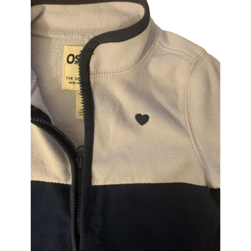 OshKosh B'gosh Purple Zip Up Fleece Light Jacket. Two Tone. 18 months.